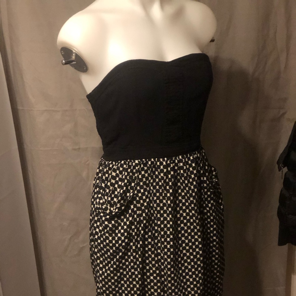 Strapless Polka Dot Dress